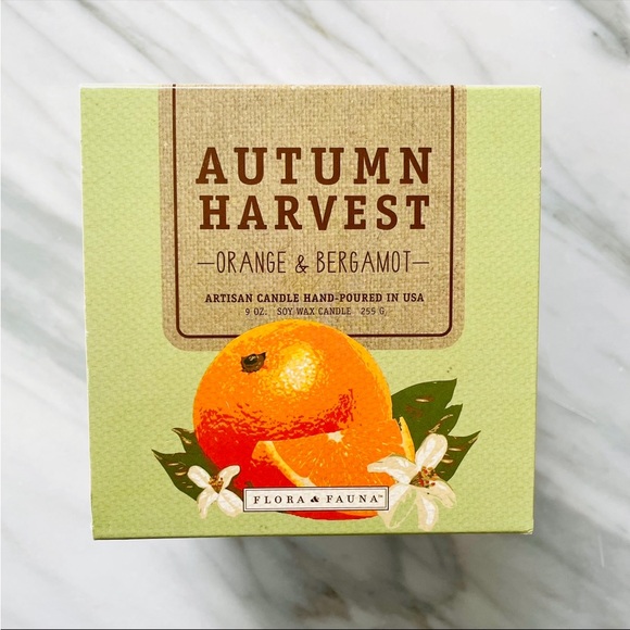 Anthropologie•NIB•Flora & Fauna•Hand-Poured Soy Wax Candle•9oz•Orange+Bergamot - Picture 2 of 16